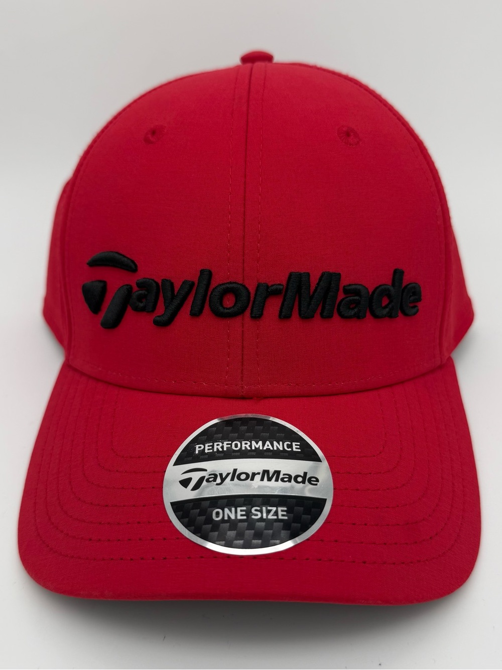 TaylorMade Performance Golf Hat Red Black Adjustable One Size